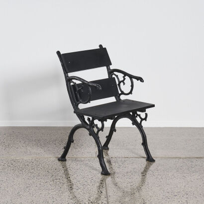 A Victorian Cast Iron Outdoor Seat