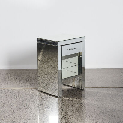A Mirrored Bedside Cabinet