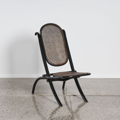 An Unusual Bentwood and Cane Backed Chair