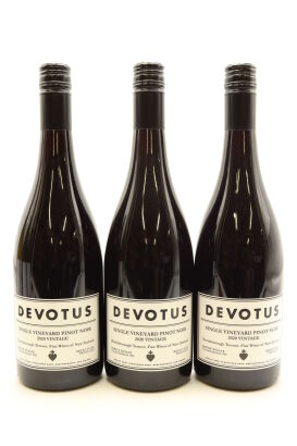 (3) 2020 Devotus Single Vineyard Pinot Noir, Martinborough