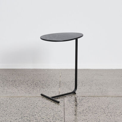 A Contemporary Single Leg Bedside Table