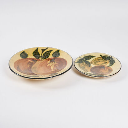 A Pair of Handpainted Wall Plates