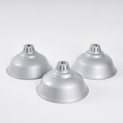 A Set Of Three Betalite Mid-Century Industrial Light Shades