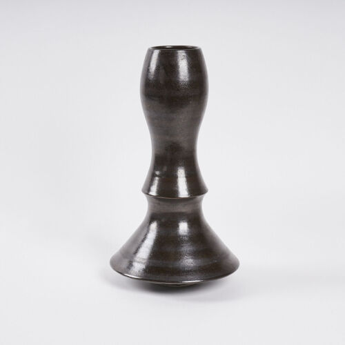 An Anneke Borren Tall Black Stripe Sufi Series Vase
