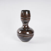An Anneke Borren Chocolate Brown Tall Vase
