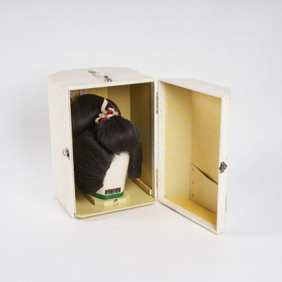 A Mid-Century Katsura Geisha Wig With Real Human Hair