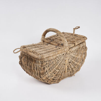 A large Vintage Willow Basket