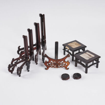A Group of Assorted Wooden Stands