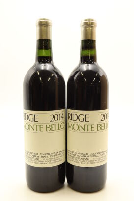 (2) 2014 Ridge Vineyards Monte Bello, Santa Cruz Mountains