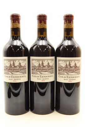 (3) 2016 Chateau Cos d'Estournel Saint-Estephe [WS96] [WE96] [RP100]