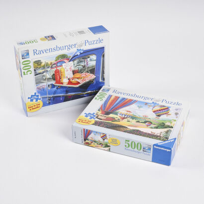 Two Boxes of Ravensburger Puzzles