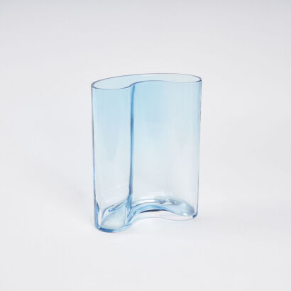 A Glass Vase In The Style Of Palo Alto