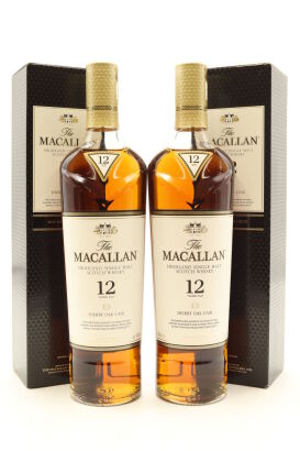 (2) The Macallan Whisky 12Yo Sherry Cask Single Malt Whisky, 40% ABV