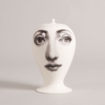 A Piero Fornasetti Jar Manufactured by Bitossi