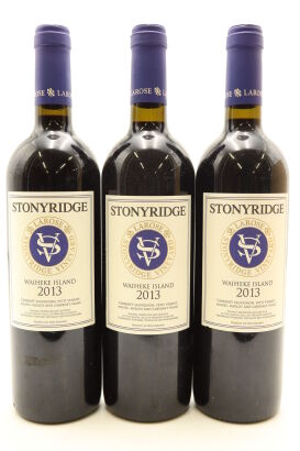 (3) 2013 Stonyridge Vineyard Larose, Waiheke Island