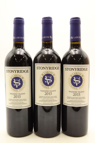 (3) 2015 Stonyridge Vineyard Larose, Waiheke Island