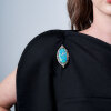 A Fine Edwardian Opal and Diamond Brooch * - 2