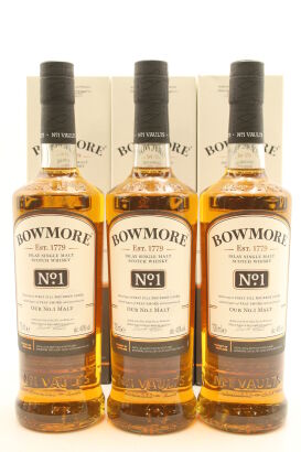 (3) Bowmore No. 1 Single Malt Scotch Whisky, Islay, 40% ABV