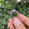 Modern Tanzanite and Diamond Ring in 14ct White Gold - 5