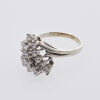 14ct White Gold Diamond Cluster Ring - 2