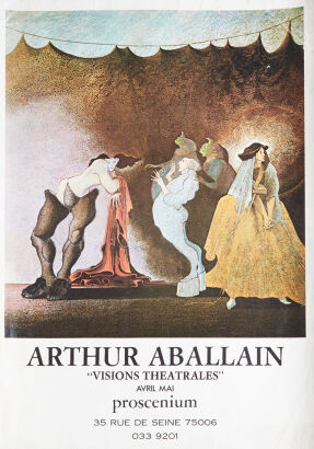 ARTHUR ABALLAIN PROSCENIUM POSTER Visions Theatrales Avril Mai Proscenium