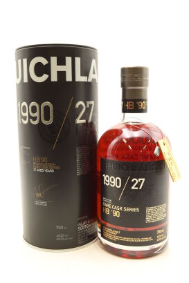 (1) Bruichladdich 1990 27 years old Rare Cask Series HB '90 Single Malt Scotch Whisky, 49.5% ABV