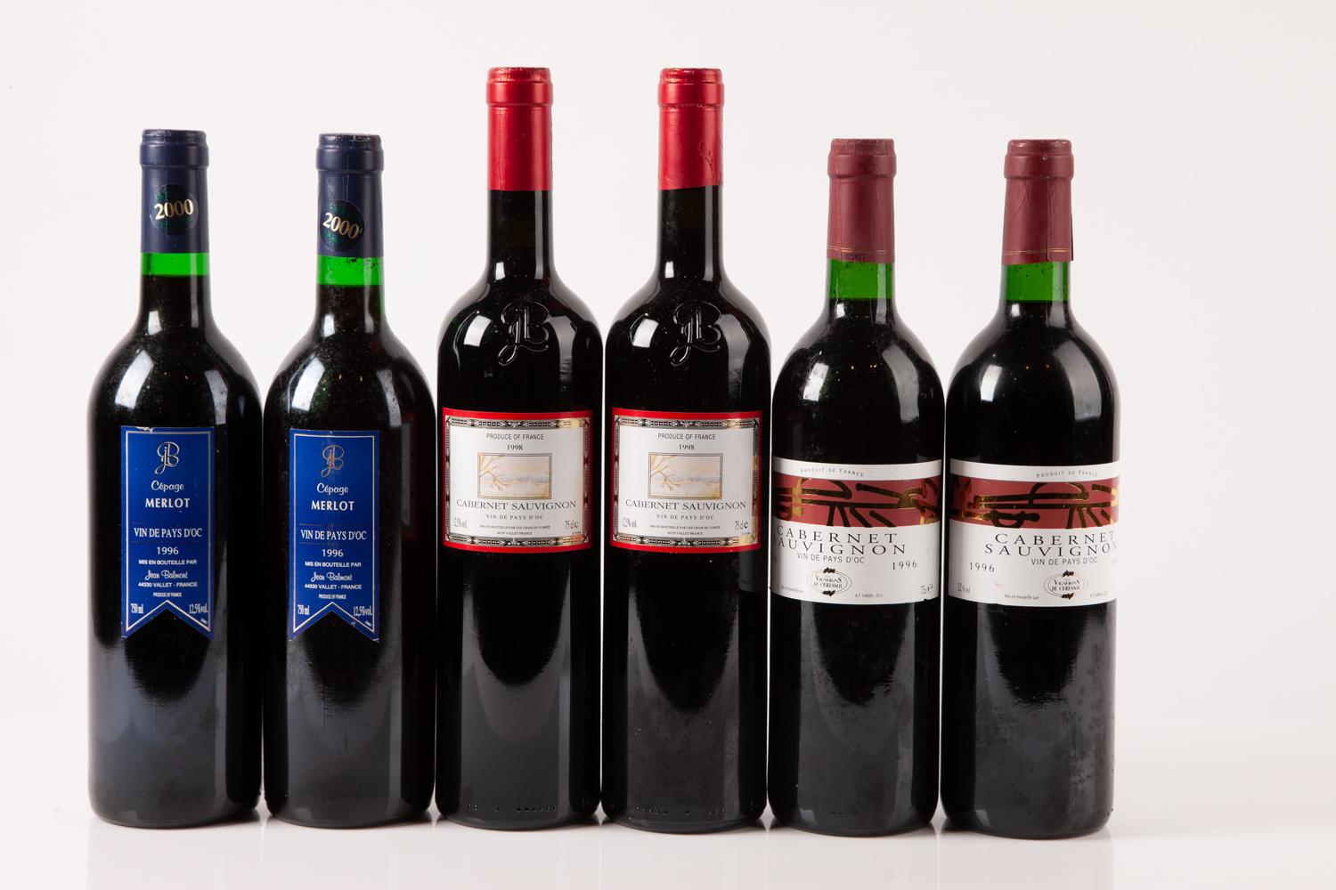 Ten bottles of Vin de Pays d'Oc Red Wine in one lot