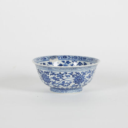 A Chinese Blue and White 'Floral' Bowl (Da Ming Xuande Nian Zhi Mark)