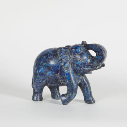 A Chinese Lapis Lazuli Figure of Elephant