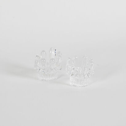 A Pair of Crystal Finger Votives