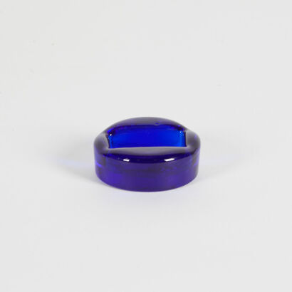 An Erik Höglund Cobalt Blue Bull Dish