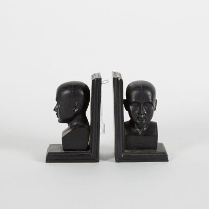 A Pair of Phrenology Book Ends