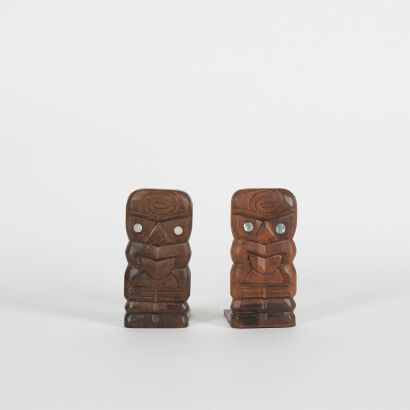 A Pair of Kiwiana Tiki Bookends