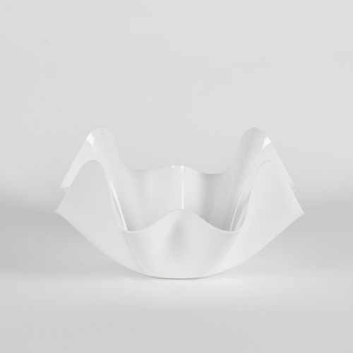 A Wavy White Plastic Bowl