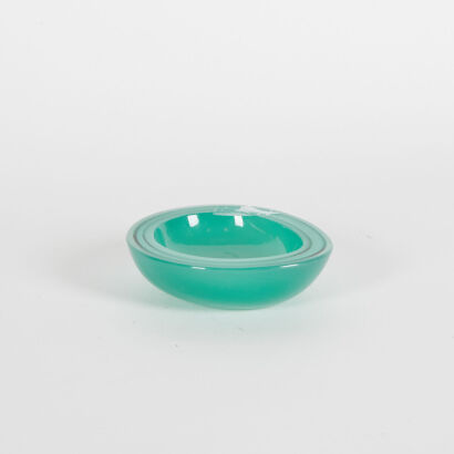 A Green Art Glass Bowl