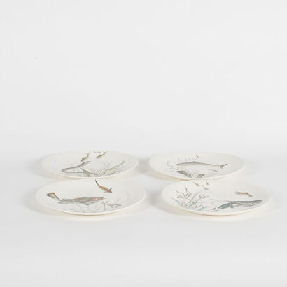 A Set of Four 'Fish' Plates by Johnson Bros