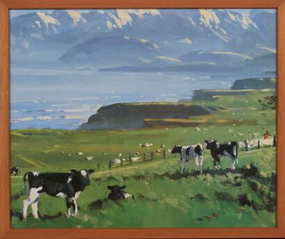 A Print of Cows in a Field