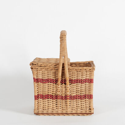 A Vintage Wicker Picnic Basket