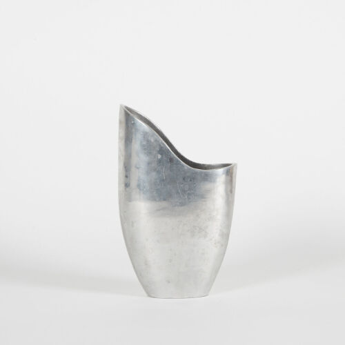 A Vintage Anna Efverlund Aluminium Cast Vase