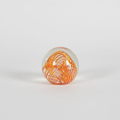 A Swirled Art Glass Paperweight