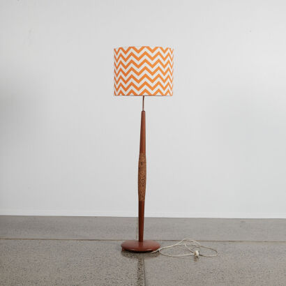 A Mid-Century Cork-Based Floor Lamp