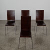 A Set Of Four Sam Houghton Formed Plywood Chairs - 2