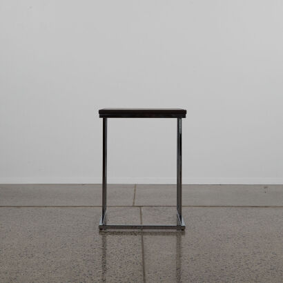 A Modernist Leather Topped Side Table