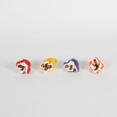 A Set Of Four Ceramic Popcorns By Madeline Child