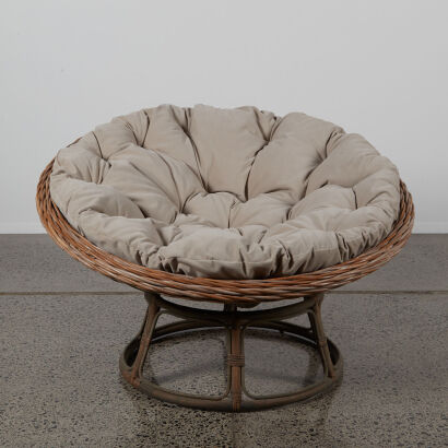 A Papasan Lounge Chair