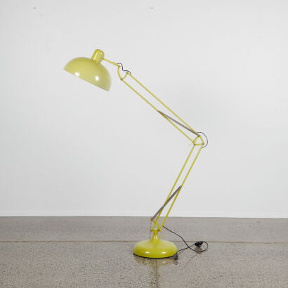 A Lime Green Anglepoise Floor Lamp