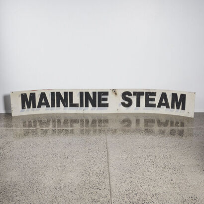 A Large Mainline Steam Metal Sign