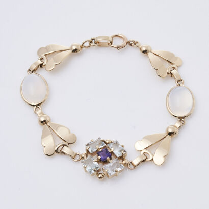 14ct Yellow Gold Wordley, Allsopp & Bliss Vintage Bracelet