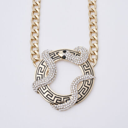 Costume Rhinestone Snake Necklace