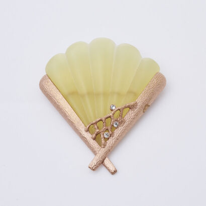 Monet Fan Brooch
